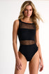 Shan Charlie Grid Mesh High-Neck One-Piece - 42595-13-800